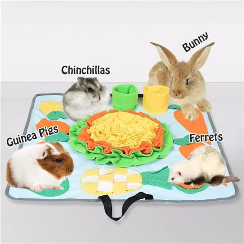 22inchX22inch Foraging Rabbit Snuffle Mat Enrichment Toy Washable Pet